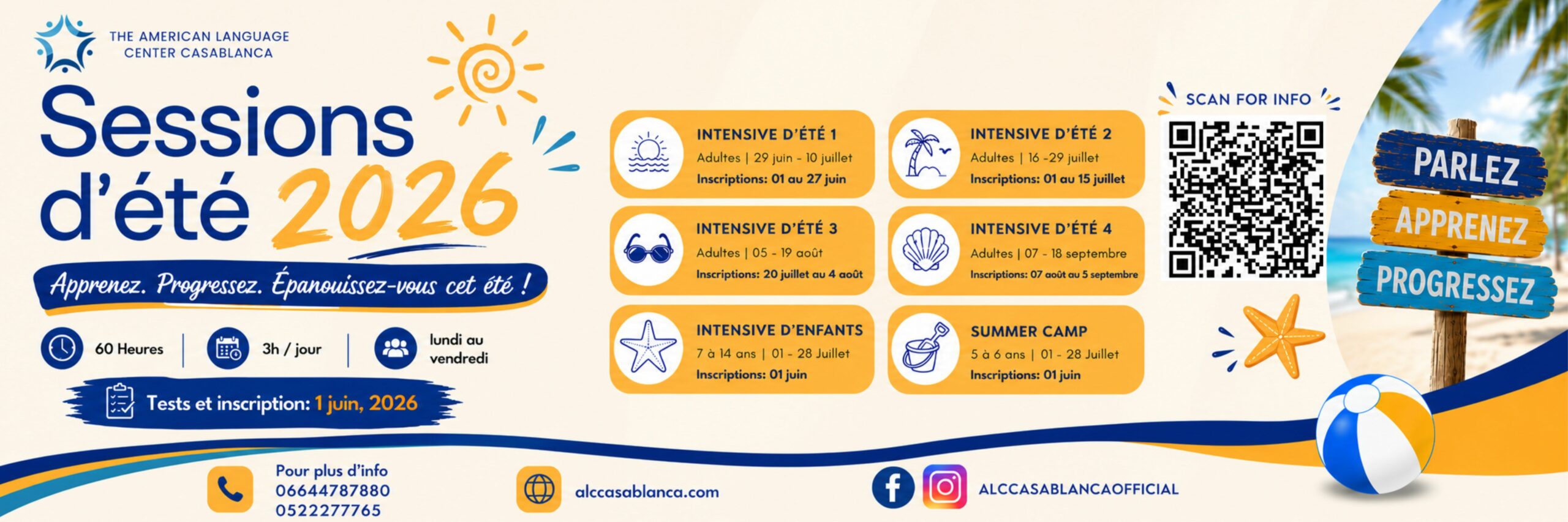 ALC Casablanca English Summer intensive sessions 2026