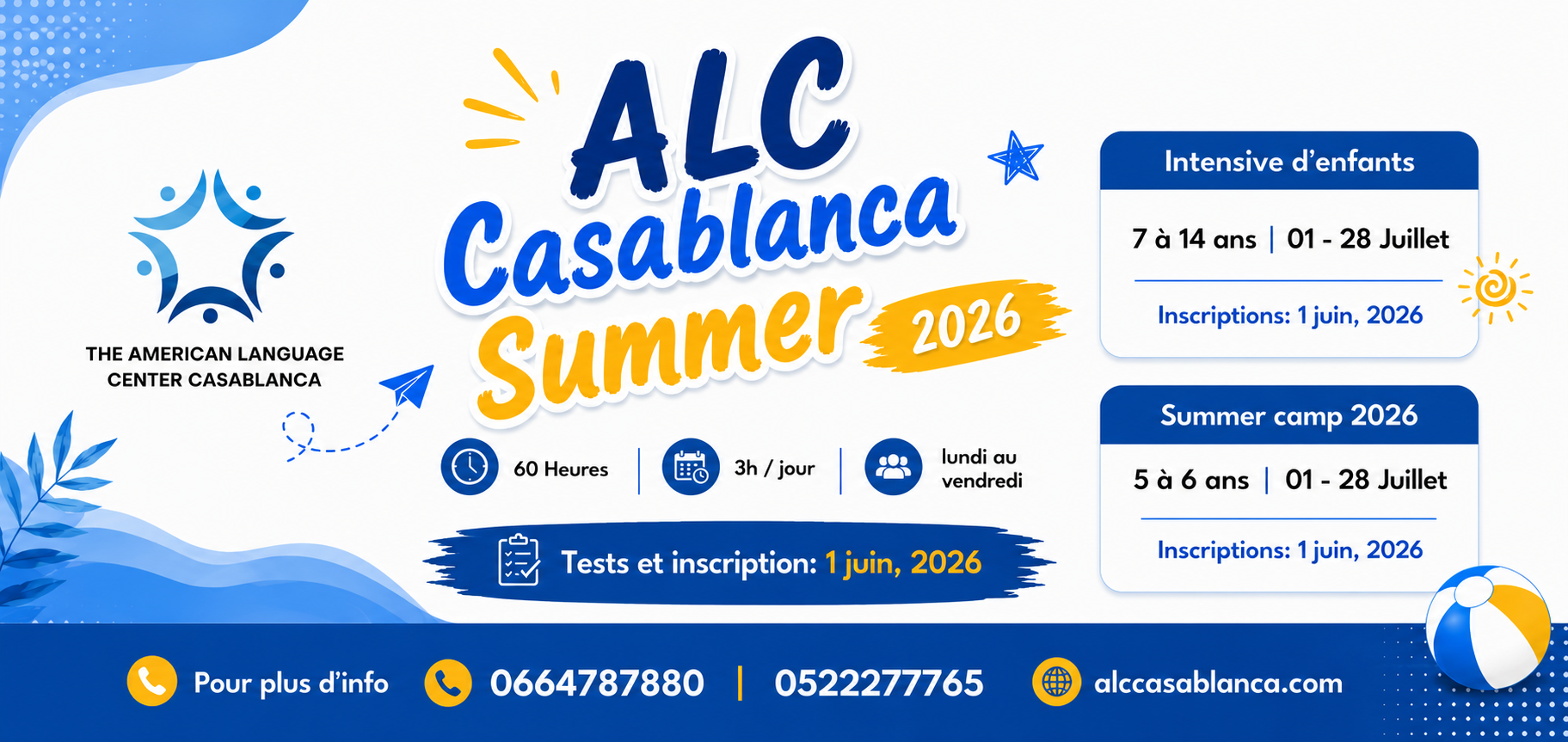 ALC Casabllanca Summer 2026 enfants