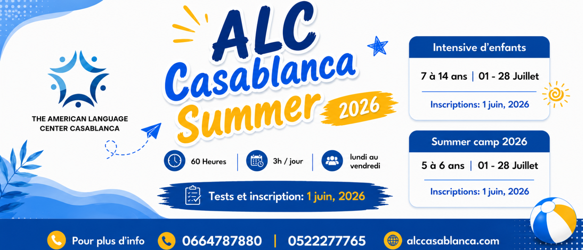 ALC Casabllanca Summer 2026 enfants